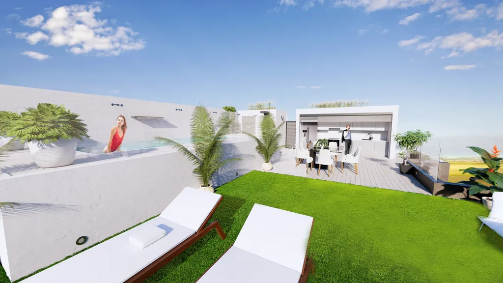Terrasse - Modern Apartment with Terrace in Benijofar
