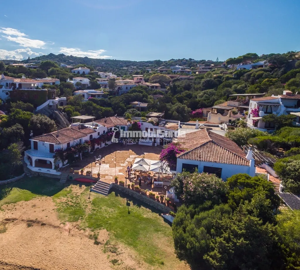 Aerial - Beachfront Villa with Pool in Porto Rafael