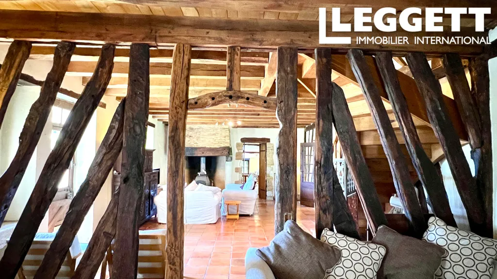 Living Room - Stone Farmhouse with Pool in Périgord