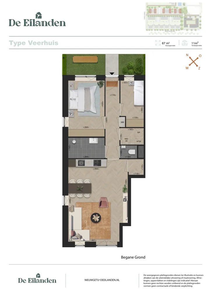 Plan - All-Electric Apartment with Garden in Oude-Tonge