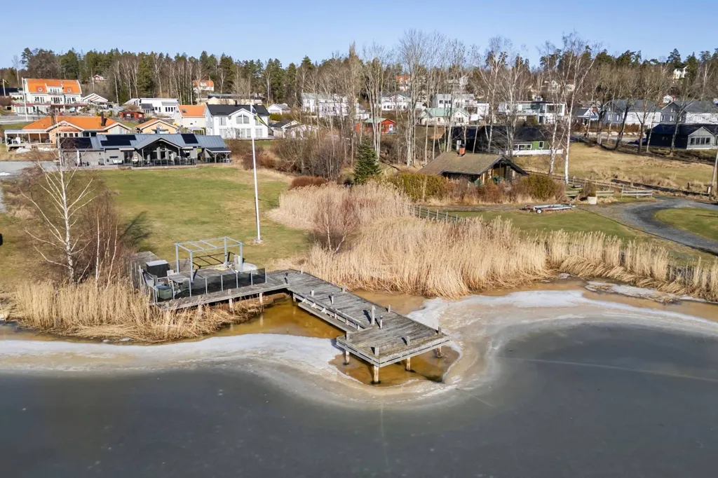 Vue aérienne - Modern Villa with Water View in Österåker