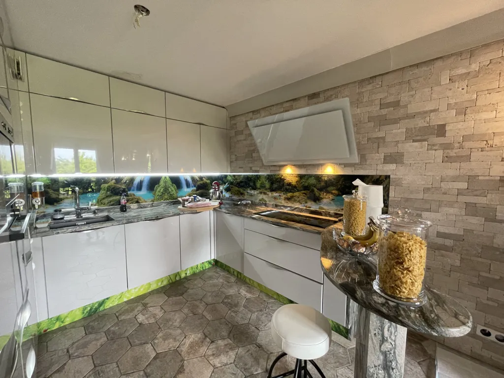 Köök - Duplex Apartment with Terrace in Saint-Ouen-l'Aumône