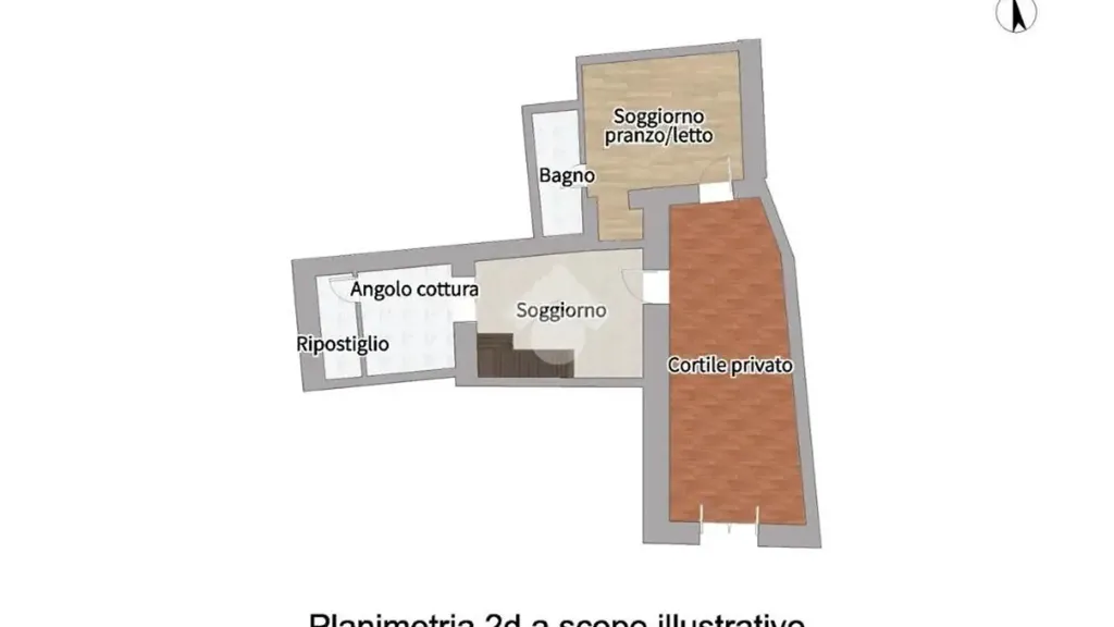 Plan - Restored Apartment with Private Courtyard in L'Aquila