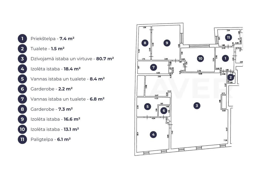 Plan - 4-Bedroom Apartment with Historical Features in Old Riga