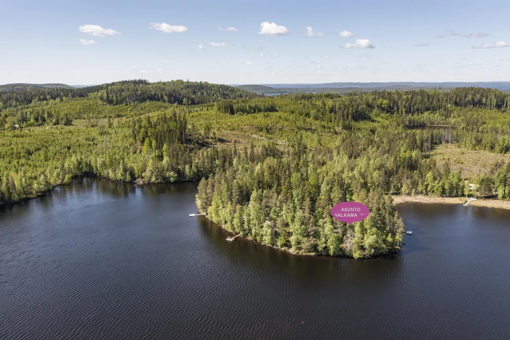 Vue aérienne - Cottage with Private Lakefront in Iso-Ruokopuoli