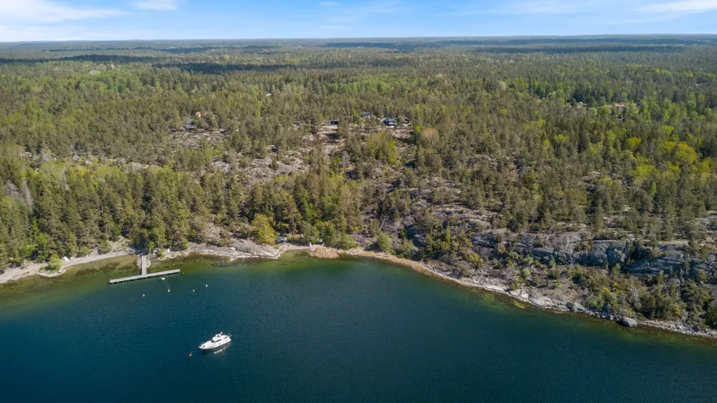Aerial - Seaside Villa with Sauna & Pool near Ingaröfjärden