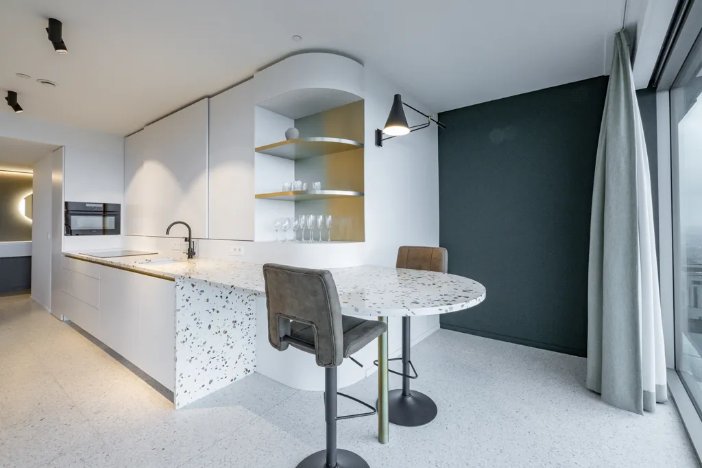 Cuisine - Open Loft avec Vue Panoramique sur Antwerpen
