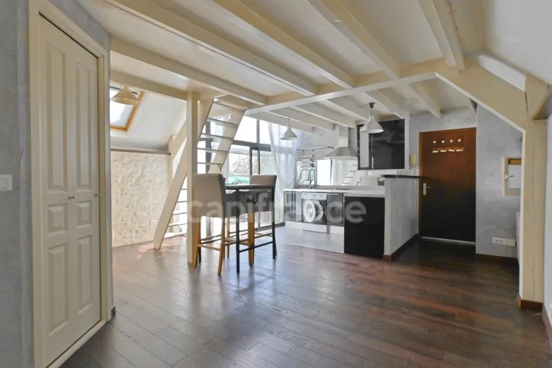 Köök - Charming Flat with Terrace in Maurecourt