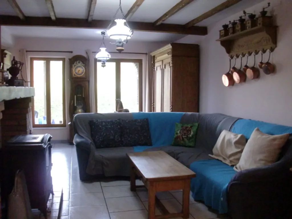 Séjour - Maison Fermette avec Jardin à Pâturages