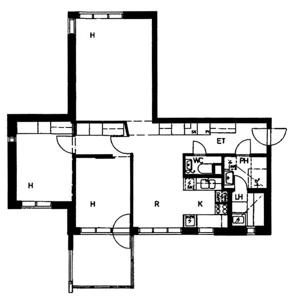 Plaan - 3-toaline korter asukohas Tuusula