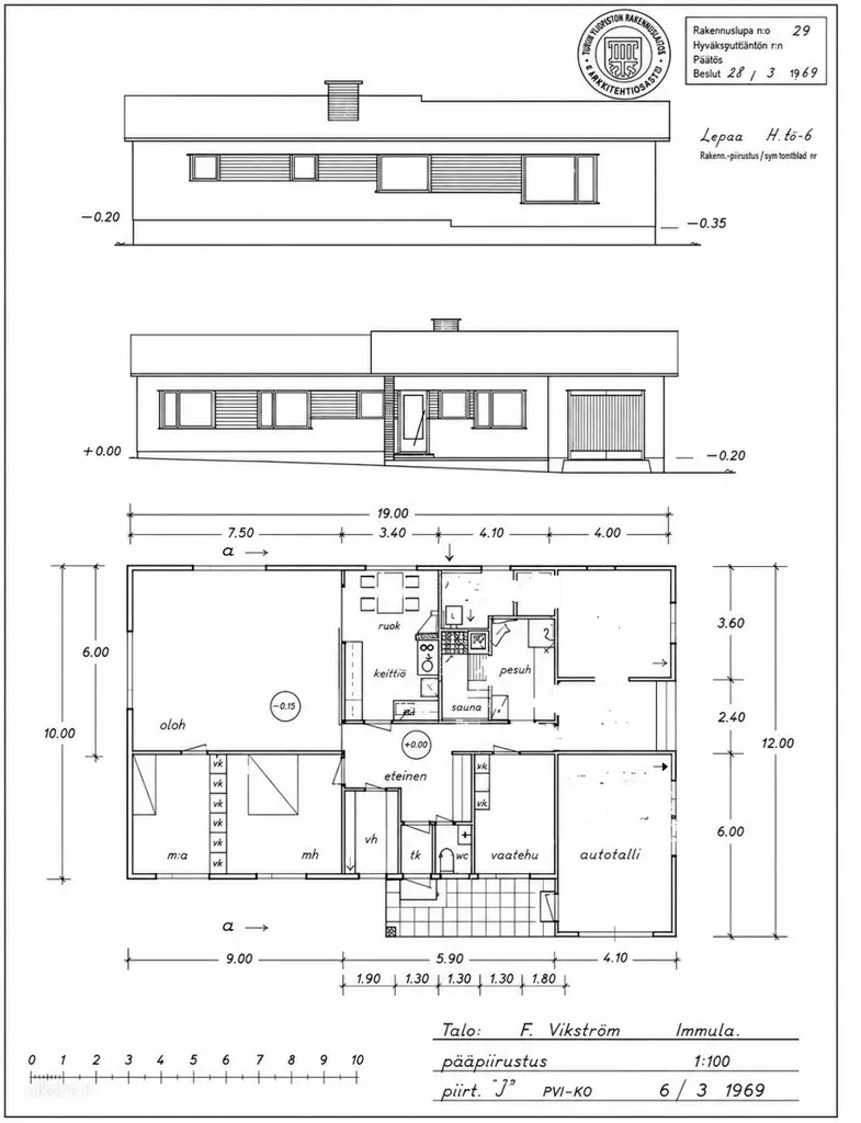 Plan - Renovated Detached House with Sauna in Lohjan Immula