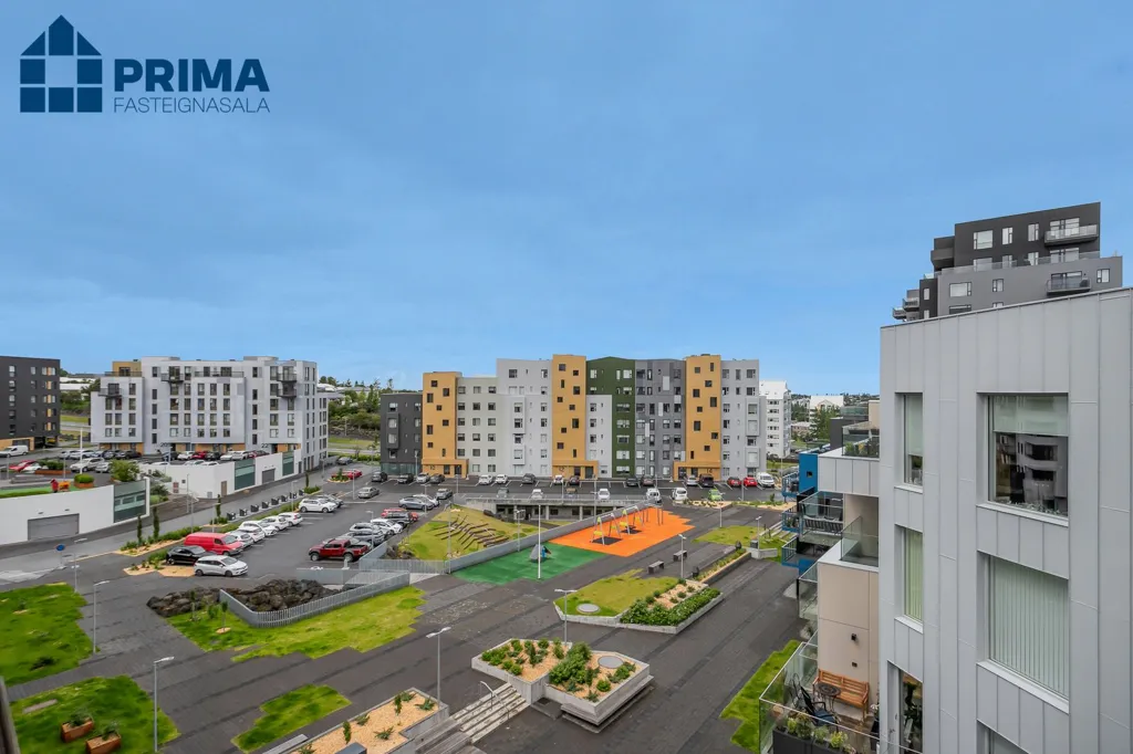 Vista aerea - Apartment with Balcony in Kópavogur