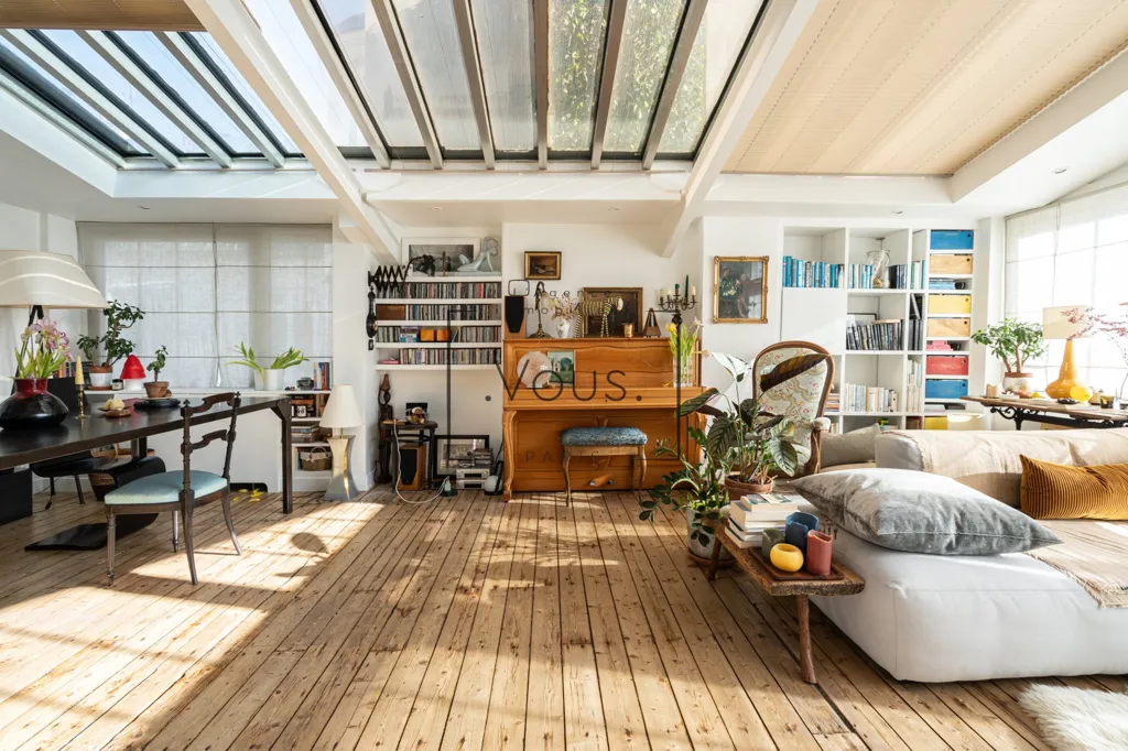 Soggiorno - Penthouse with Terrace Potential in 11th Arrondissement