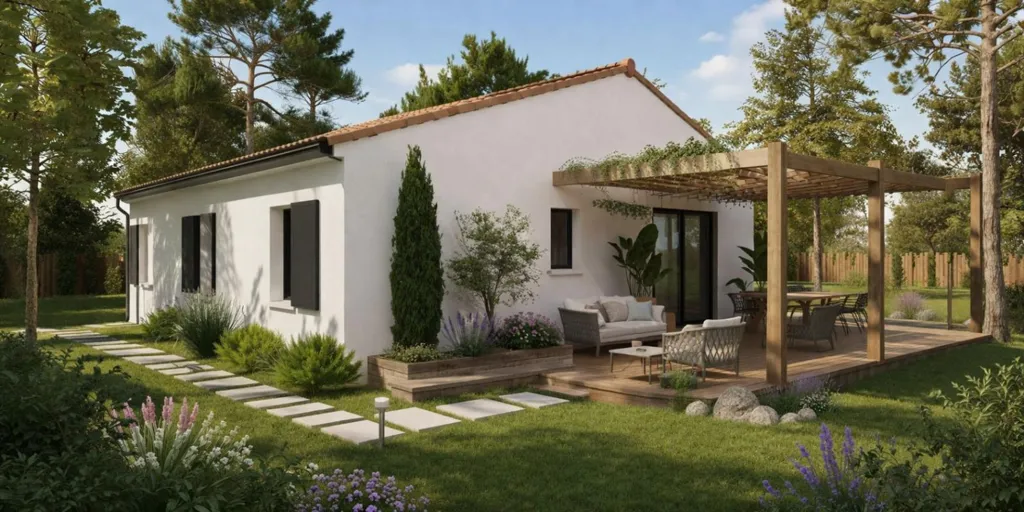 New Build House with Terrace in Magescq