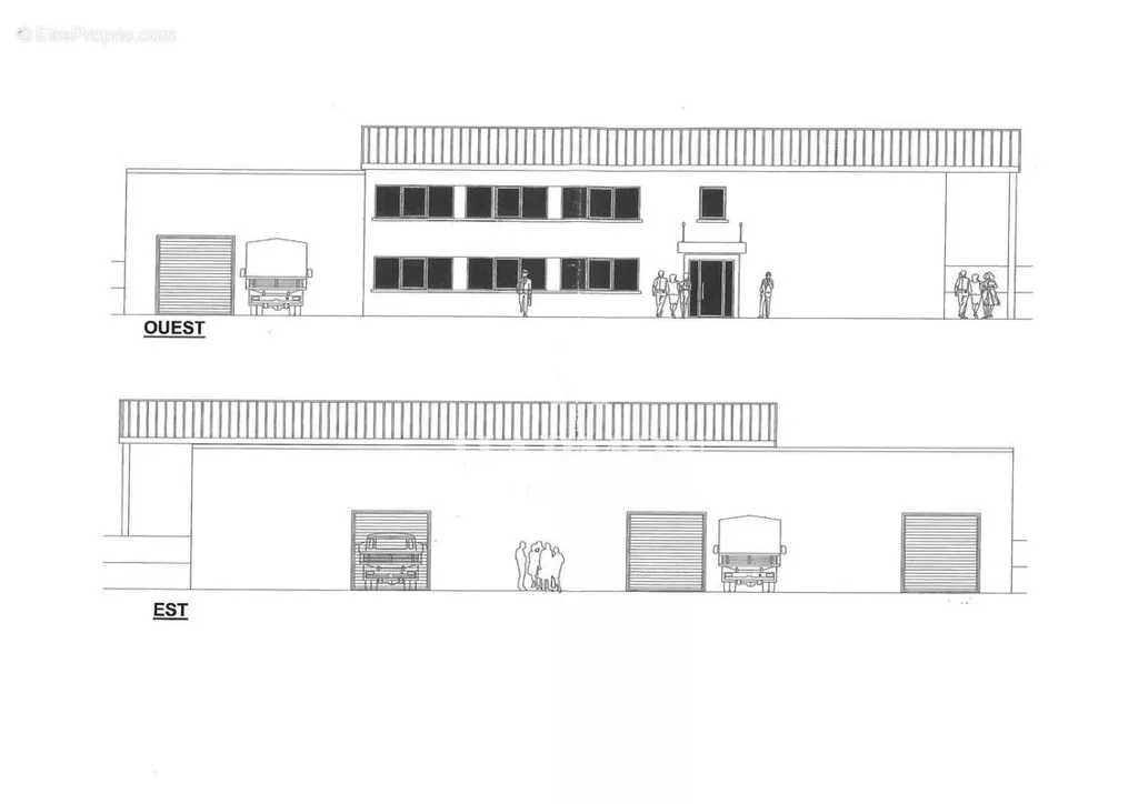 Ensemble immobilier professionnel avec bureaux et stockage à Oloron-Sainte-Marie