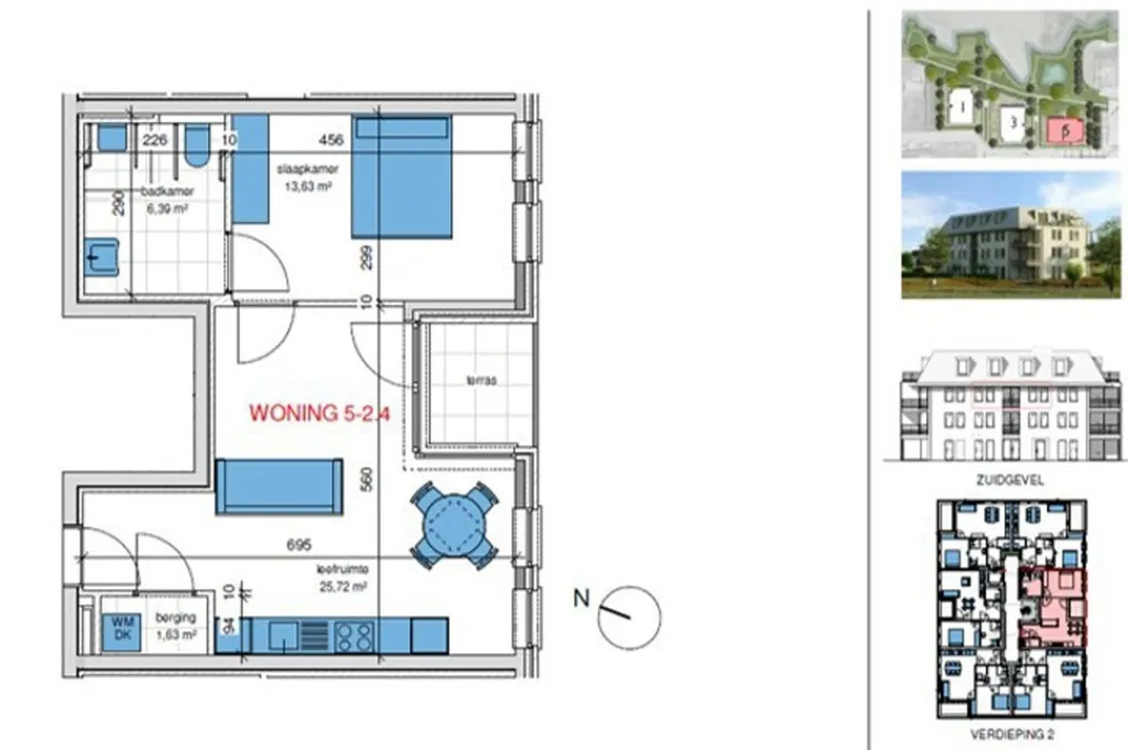 Floor Plan - Assisted Apartment with Terrace in Niel