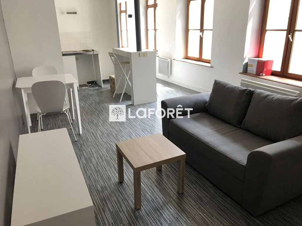 Living Room - 2-Bedroom Apartment with Parking in Hesdin Centre