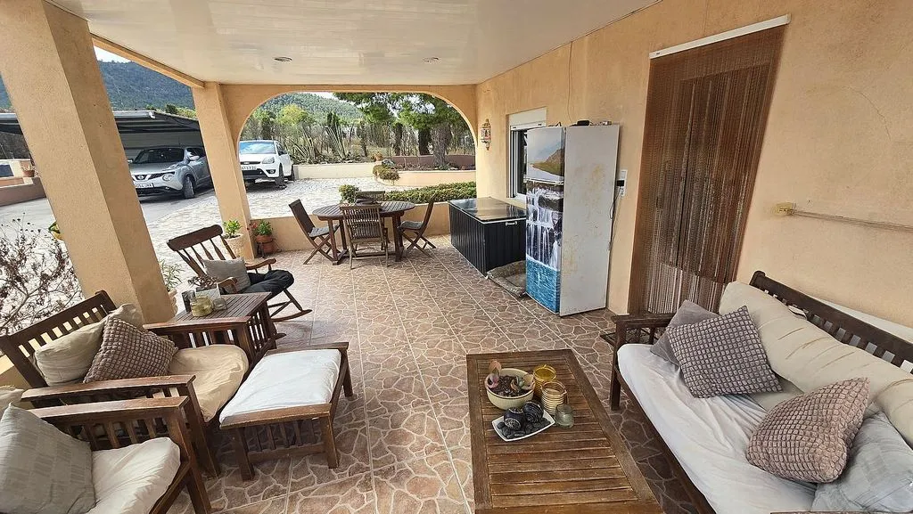 Terrasse - Chalet with Pool and Terrace in Sax