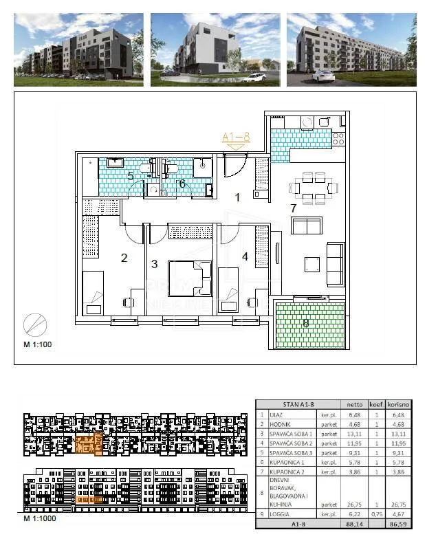 Plan - Modern Apartment with Lift in Velika Gorica