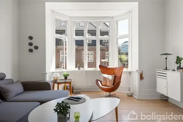 Séjour - Estate Flat with Balcony in Copenhagen V