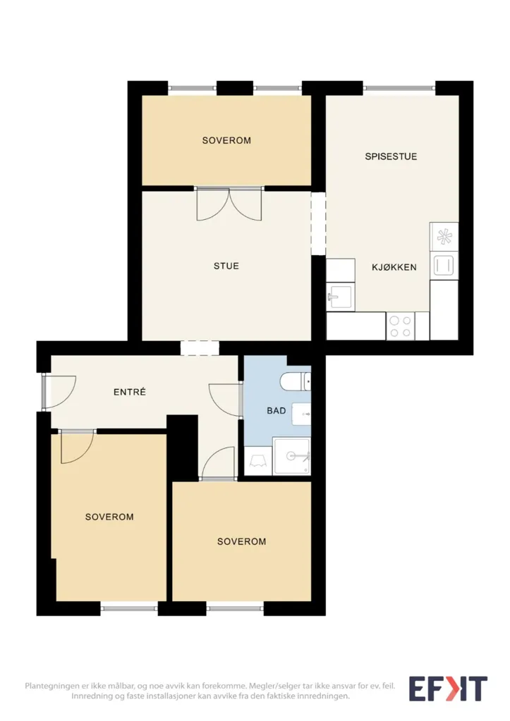 Planimetria - Modernised Flat with Garden View in Oslo