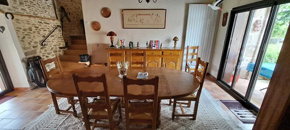 Dining Room - Renovated Longère with South View near Brive