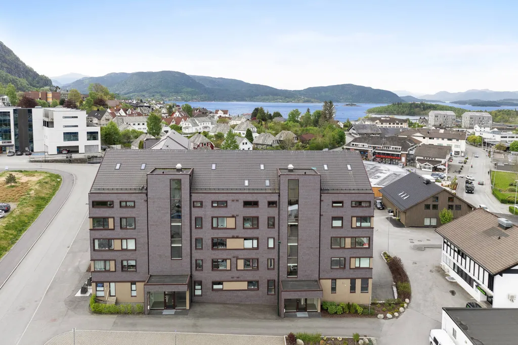 Vue aérienne - Apartment with Balcony in Jørpeland Centre