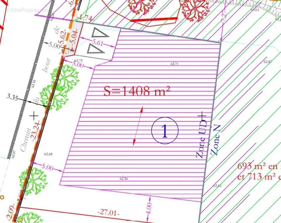 Planimetria - Buildable Plot with Garden View in Castillon-du-Gard