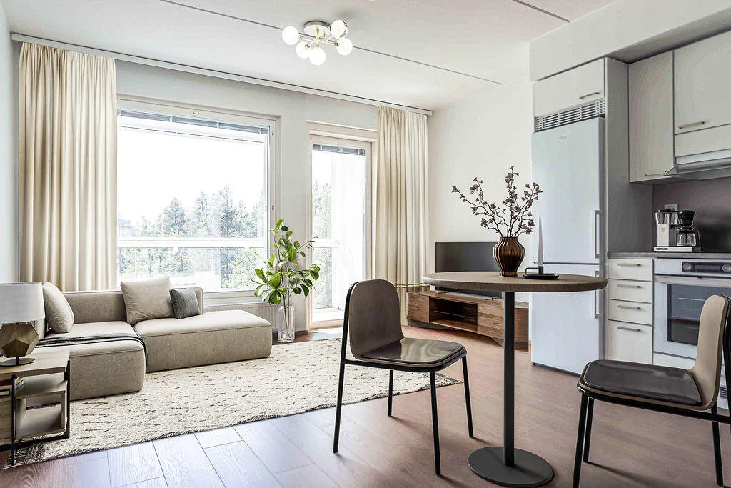 Séjour - Spacious 1-Bedroom Flat with Balcony in Espoo