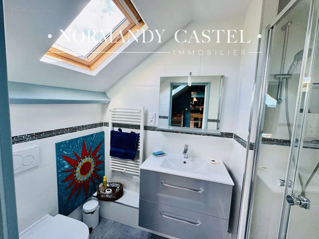 Salles de bain - Longère Modernisée entre Honfleur et Trouville-sur-Mer