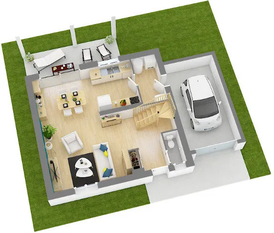 Plan - Maison à Construire avec Jardin à Servas