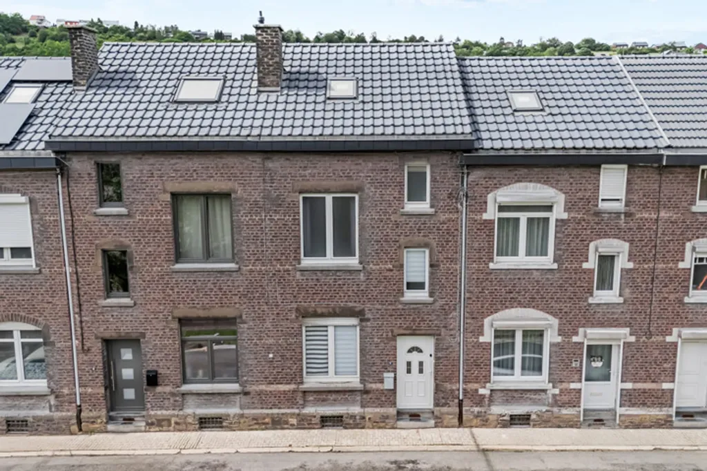 Vista aerea - House with Waterfront Quay in Engis