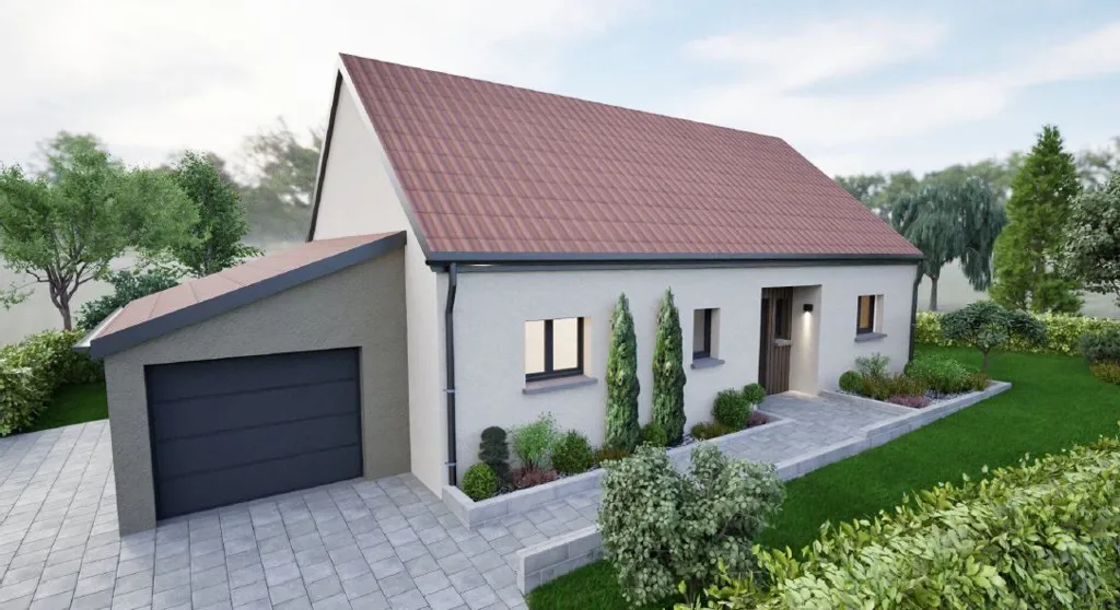 Maison de Plain-Pied avec Garage à Nord Alsace