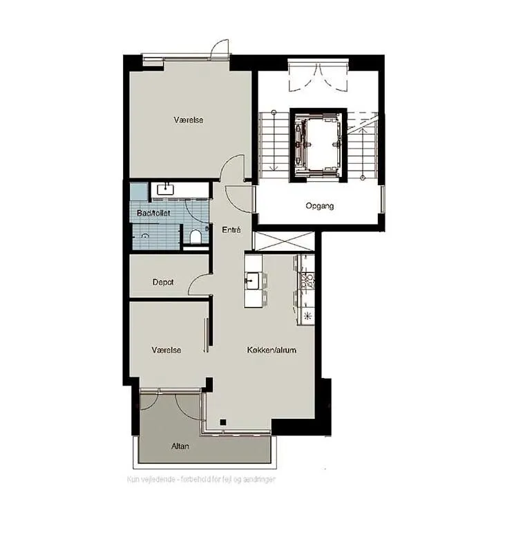 Plaan - Apartment with Balcony in Irmabyen, Rødovre