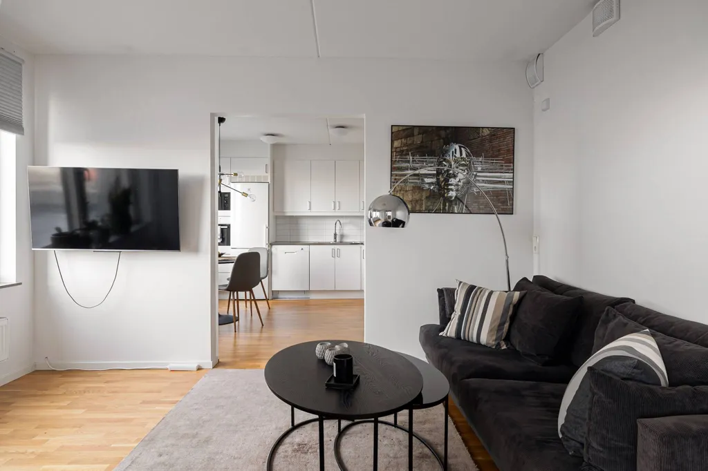 Séjour - Apartment with Balcony in Arenastaden