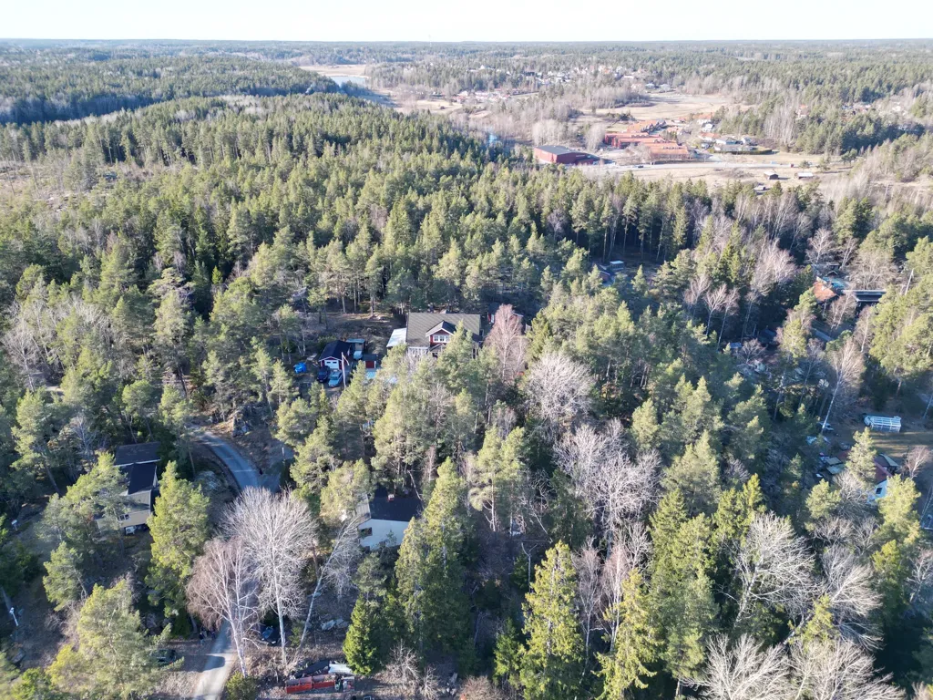 Vue aérienne - Plot for Villa with Forest View in Härsbacka