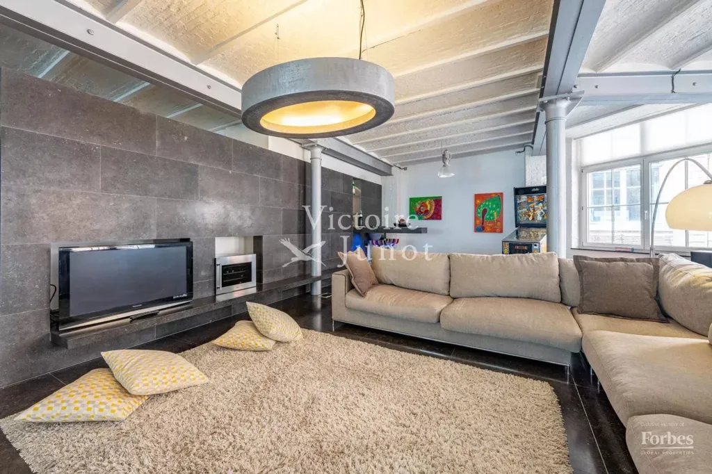 Séjour - Loft 2 Chambres avec Parking à Bruxelles