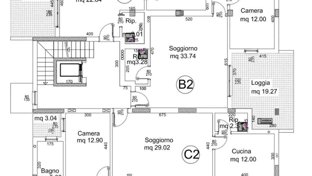 Plan - Modern Apartment with Balcony in Castel Mella