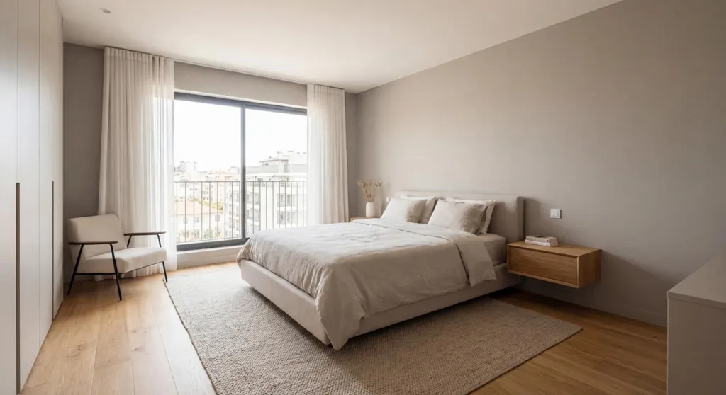 Bedrooms - 2-Bedroom Apartment with Balcony in Grenoble