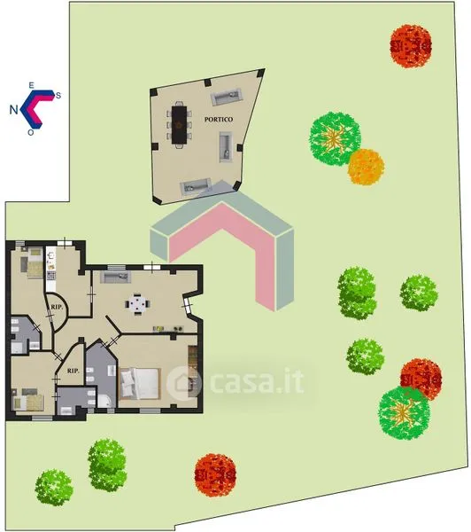 Plan - Villa with Private Garden in Mondello, Palermo