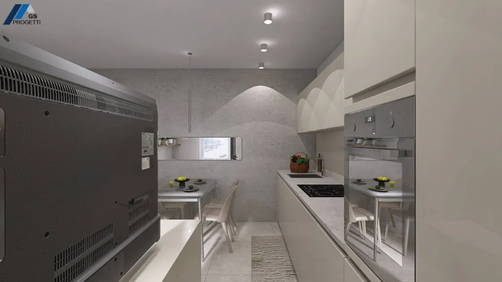 Cuisine - Modernised Trilocale with Garden in Cervignano d'Adda