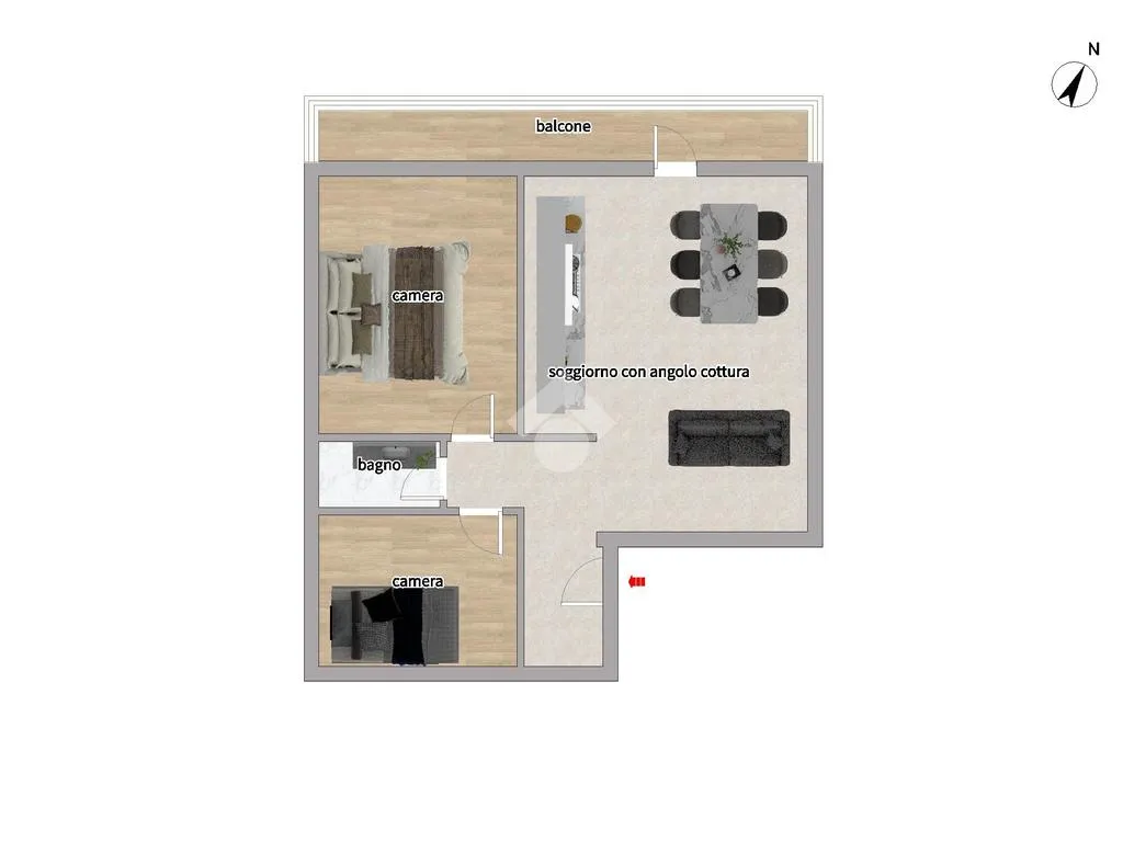 Plan - Modernised Apartment with Balcony in Campomarino