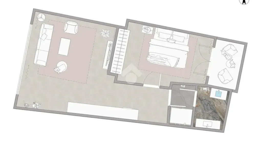 Plan - Ground Floor Apartment with Balcony near Terme