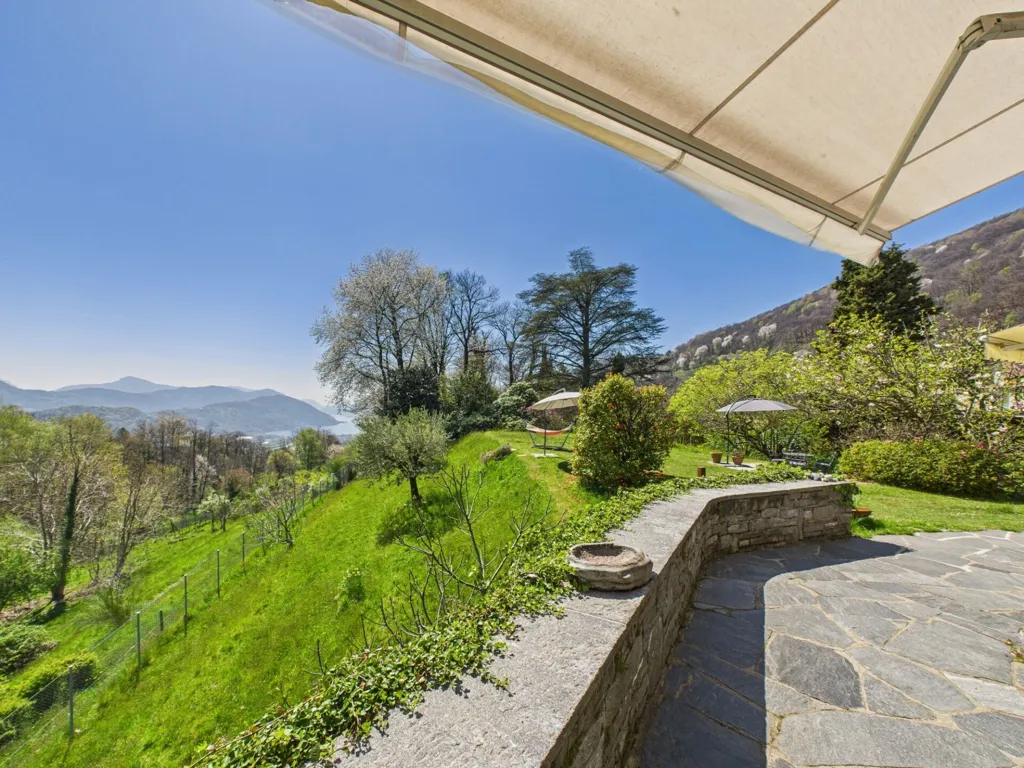 Terrace - House with Mountain and Garden Views in Bioggio