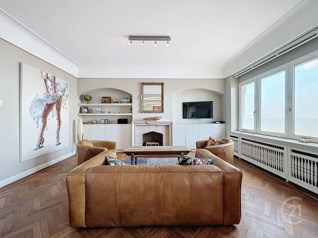 Séjour - Appartement Art Déco avec Vue Panoramique sur la Mer à Ostende