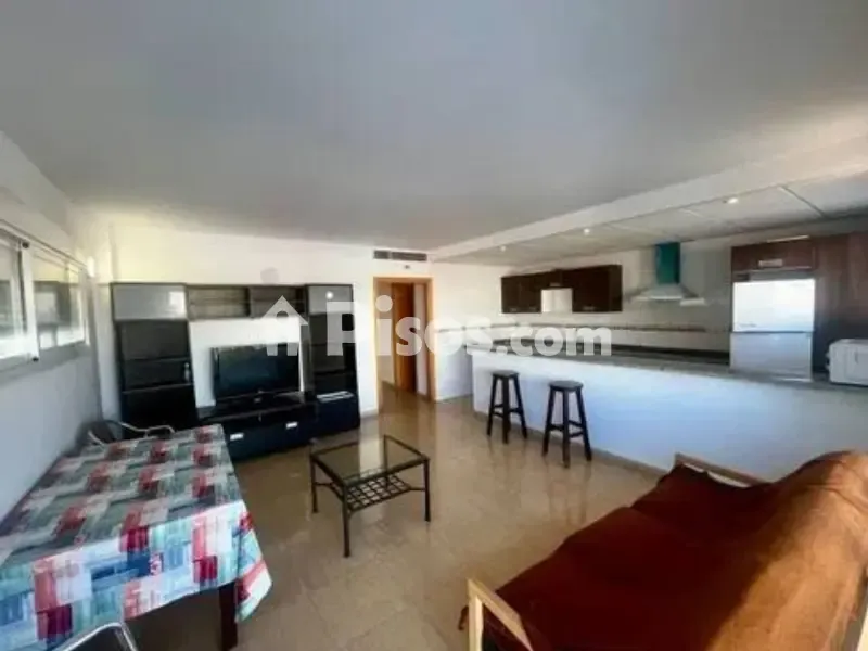 Living Room - Apartment with Sea View in Cala de Bou