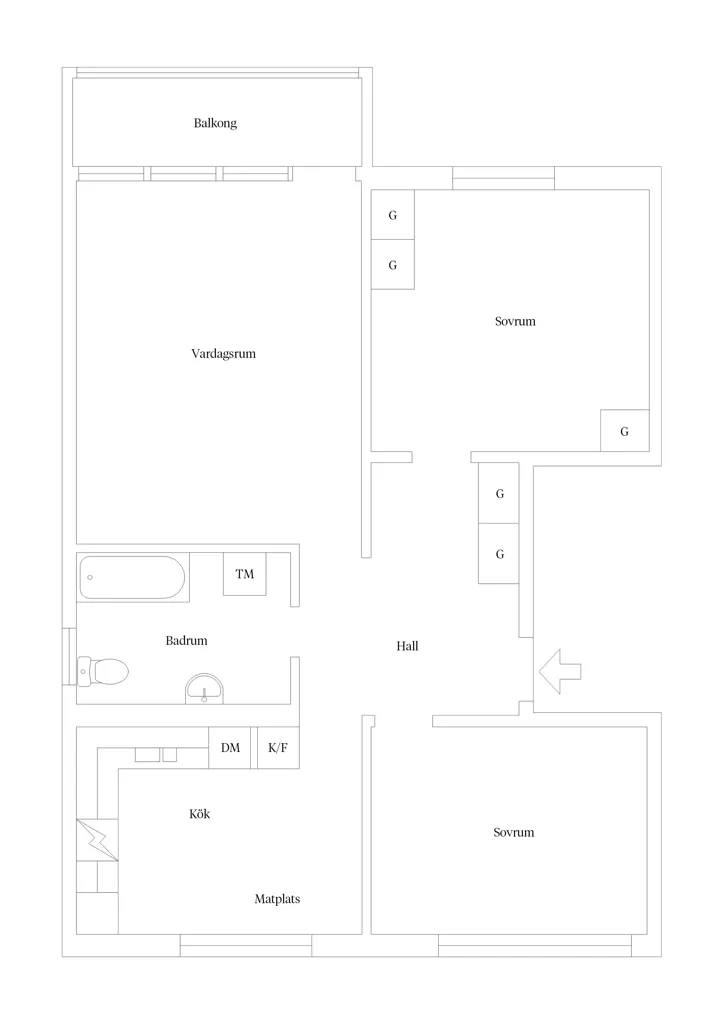 Plaan - Apartment with Balcony in Edsberg