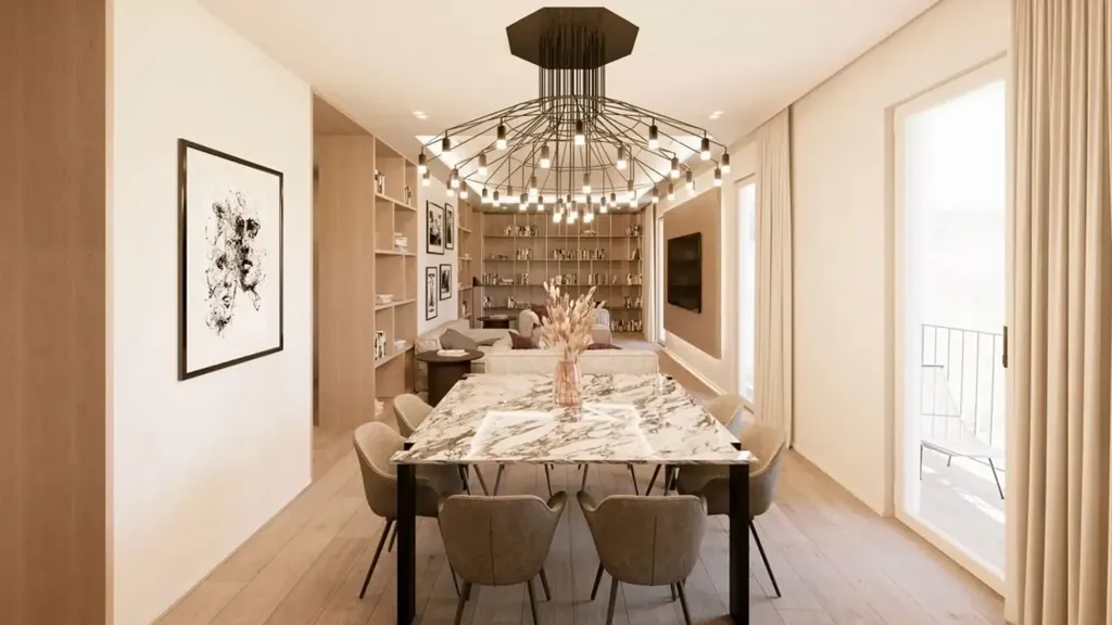 Dining Room - Ground Floor Apartment with Private Garden in Florence