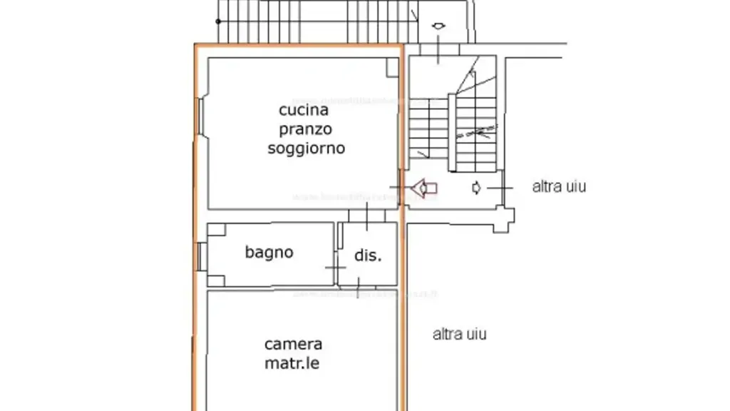 Plan - Rustic Bilocale with Private Parking in Certaldo Centre