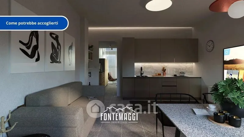 Living Room - Seafront Apartment with Balcony in Fano